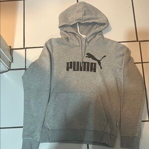 Puma Gray Athletic Sweatshirt Hoodie